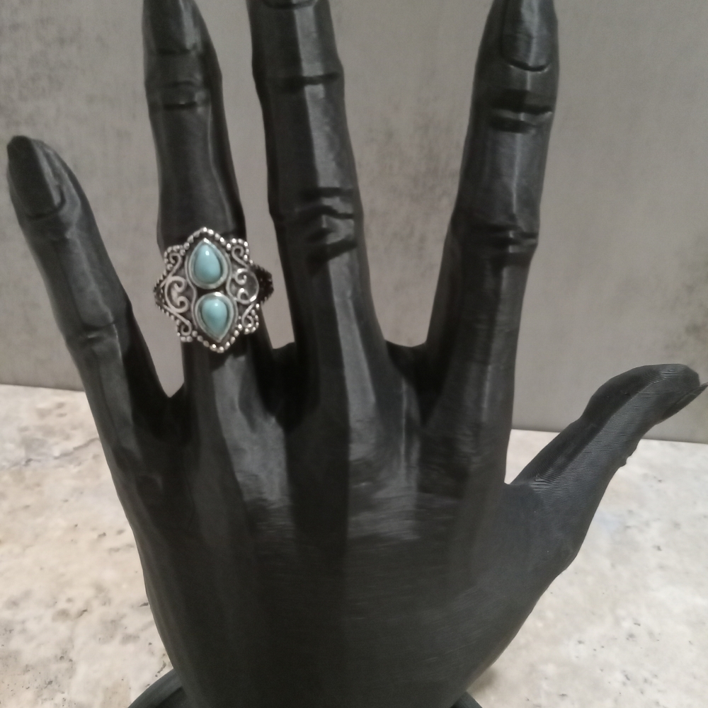 Blue And Silver Tone Ring
